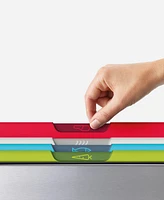 Joseph Joseph Folio Icon Steel 4-Piece Chopping Board Set with Stainless-Steel Storage Case