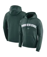 Men's Nike Green Michigan State Spartans Arch Club Fleece Pullover V-Neck Hoodie