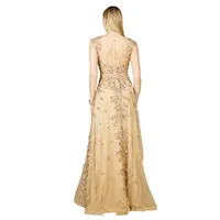 Women's Inspired Lace Gown with Cap Sleeves