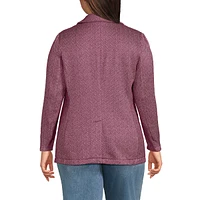 Lands' End Plus Sweater Fleece Blazer Jacket - The