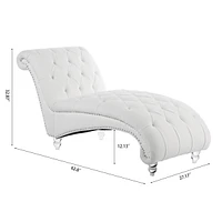 Streamdale Furniture Tufted Armless Chaise Lounge Chair