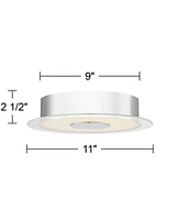 Possini Euro Design Crystal Sand Modern Ceiling Light Flush