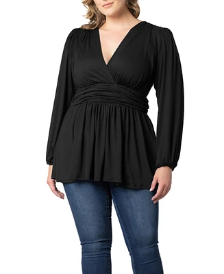 Women's Plus Leah Long Sleeve Tunic Top