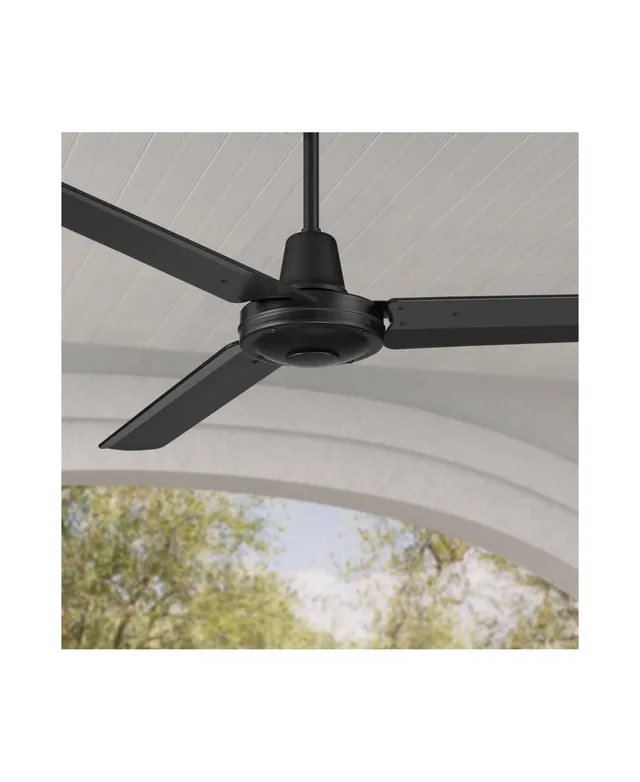 Casa Vieja 84 Ultra Breeze Modern Industrial Outdoor Ceiling Fan with  Dimmable Led Light Remote Control Matte Black Wet Rated for Patio Exterior  Hous