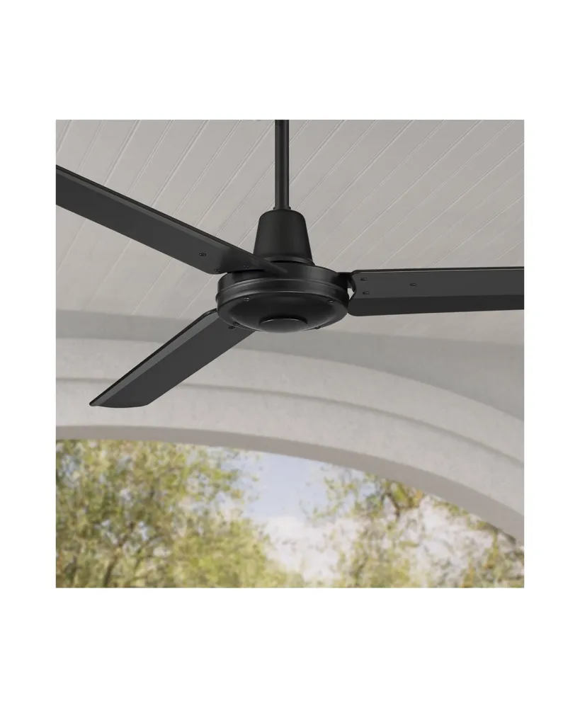 84 Ultra Breeze Matte Black LED Wet Rated Ceiling Fan with Remote