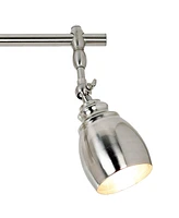 Pro Track Elm Park 4-Head Ceiling or Wall Track Light Fixture Kit Spot-Light Directional Adjustable Silver Brushed Nickel Finish Modern Kitchen Bathro