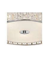 Possini Euro Design Crystal Strands Modern Ceiling Light Flush