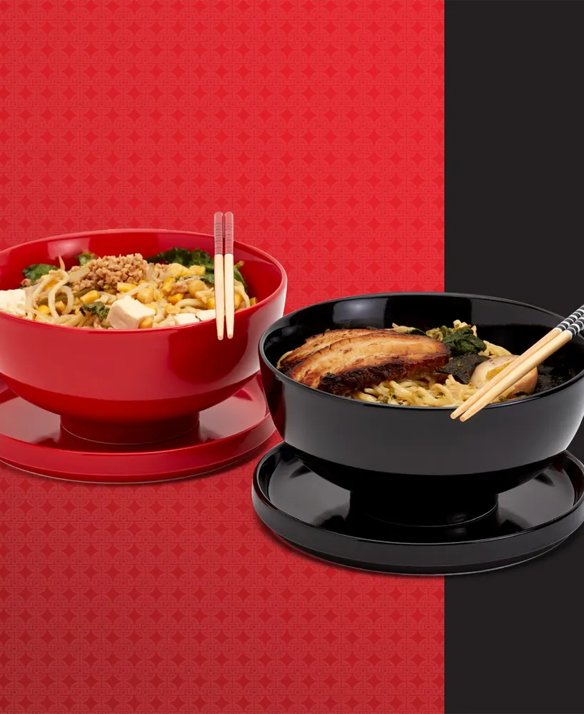 Infuse Asian Ceramic 8 Piece Ramen Bowl Set