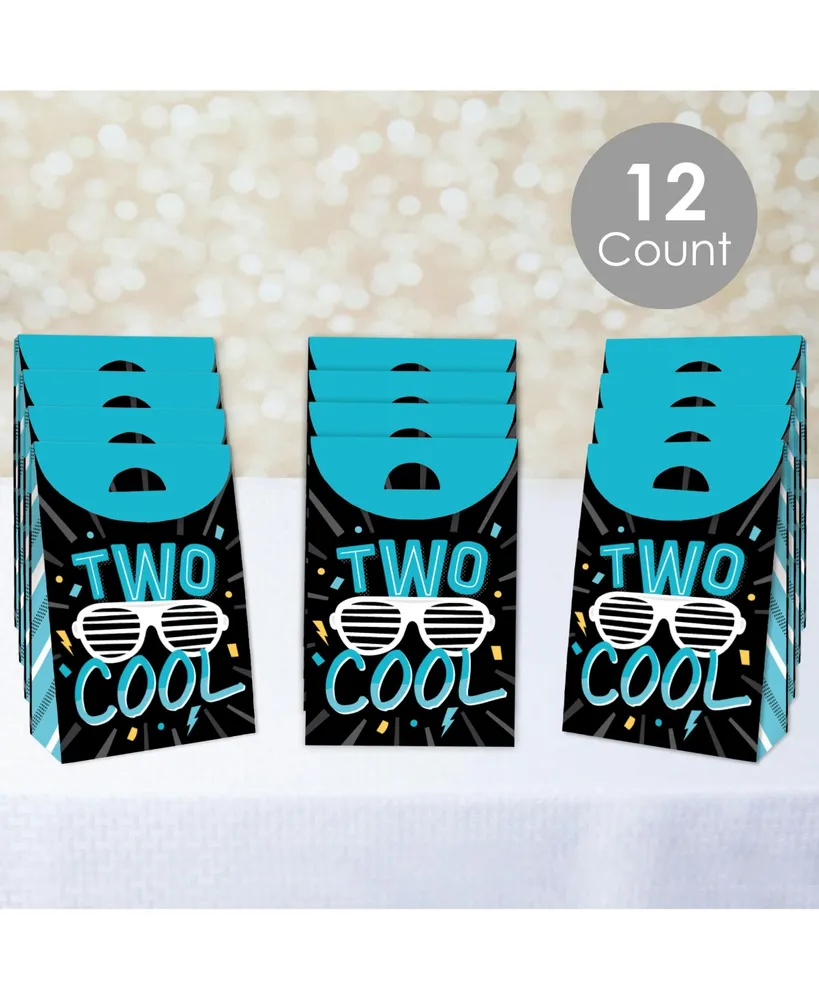 Two Cool - Boy Blue 2nd Birthday Party Bag - Party Goodie Boxes Set of 12