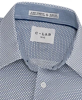 C-lab Nyc Men's Slim-Fit Honeycomb Print Dress Shirt