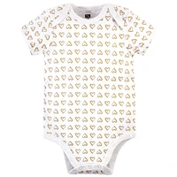 Hudson Baby Girls Cotton Bodysuits 3pk