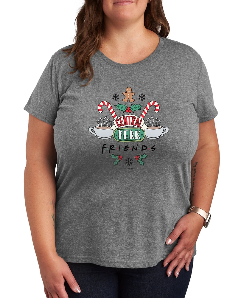 Trendy Plus Friends Central Perk Christmas Graphic T-shirt