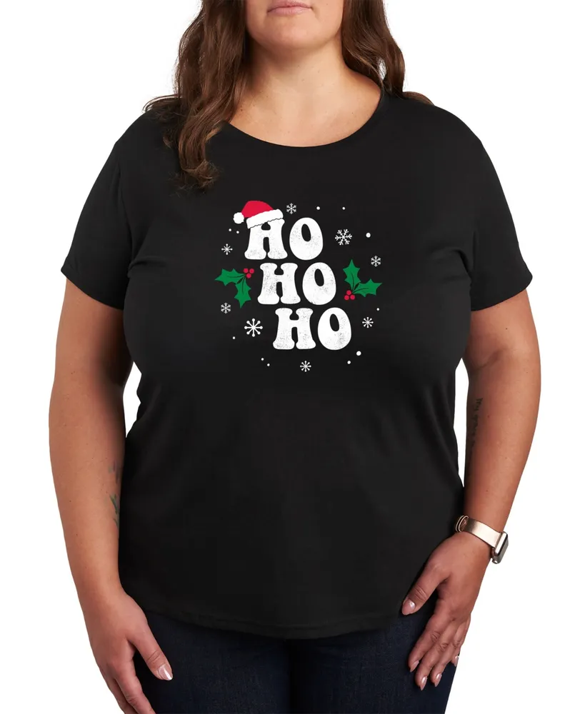 Trendy Plus Holiday Ho-Ho-Ho Mistletoe Graphic T-shirt