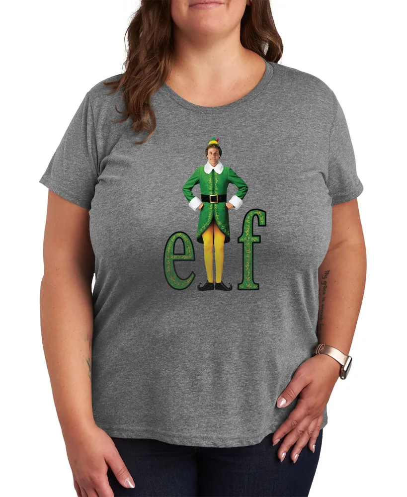 Air Waves Trendy Plus Size Elf Graphic T-shirt