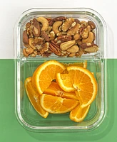 JoyJolt Glass Meal Prep Containers 2 Compartments, Set of 5