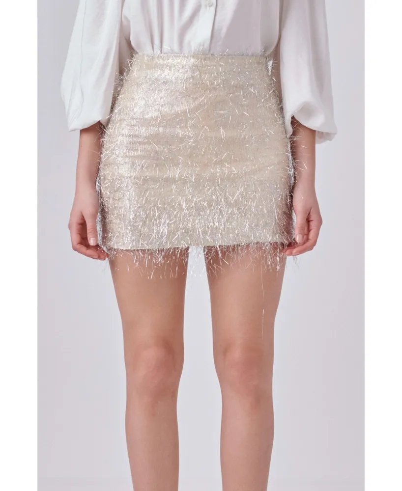 endless rose Women's Fringe Mini Skirt