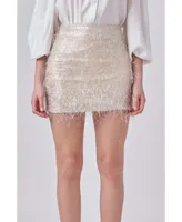 endless rose Women's Fringe Mini Skirt