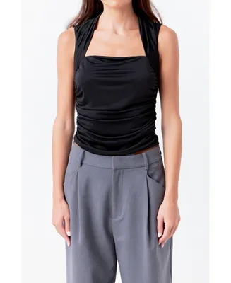 Women's Draped Ruched Top