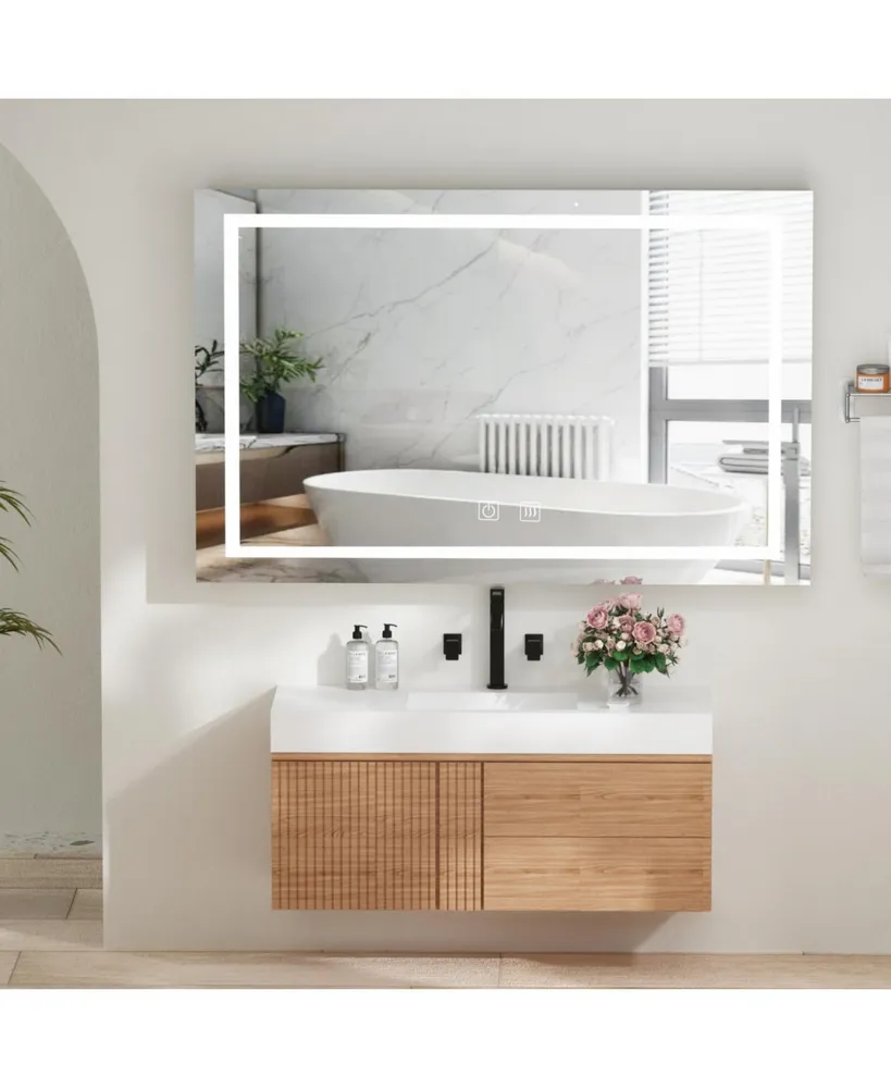 Simplie Fun Bathroom Vanity Led Lighted Mirror