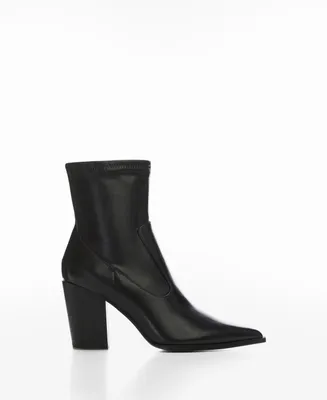 Mango Women's Pointy Elasticated Ankle Boots