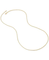 Glitter Rope Link 22" Chain Necklace (1-3/4mm) in 10k Gold