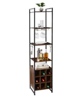 Honey Can Do Free-Standing Wine Bar Storage Tower