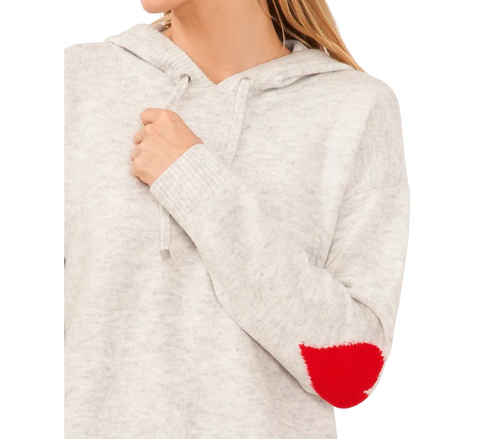 CeCe Women's Heart-Elbow Hoodie Sweater