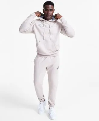 Champion Mens Powerblend Standard Fit Logo Print Fleece Hoodie Jogger Pants