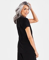 Style & Co Women's Cotton Gauze Popover Collared Top, Created for Macy's