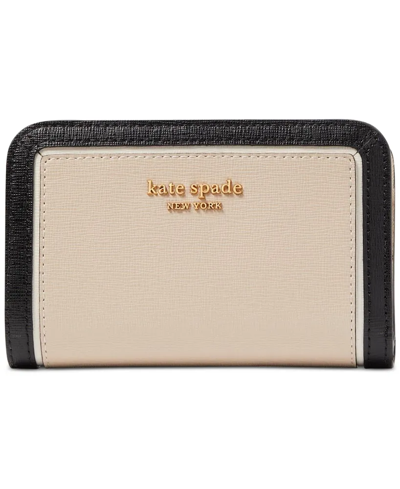 kate spade new york Morgan Colorblocked Saffiano Leather Compact Wallet