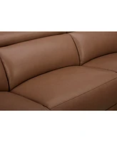 Nevio 39" Leather Power Recliner and Headrest, Created For Macy's