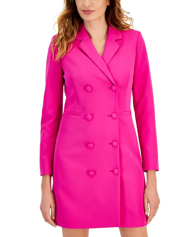 Tahari ASL Women's Stretch Satin Portrait Collar Ruched Dress, Magenta, 14  at  Women's Clothing store