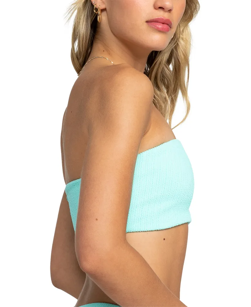 Roxy Juniors' Aruba Textured Bandeau Bikini Top
