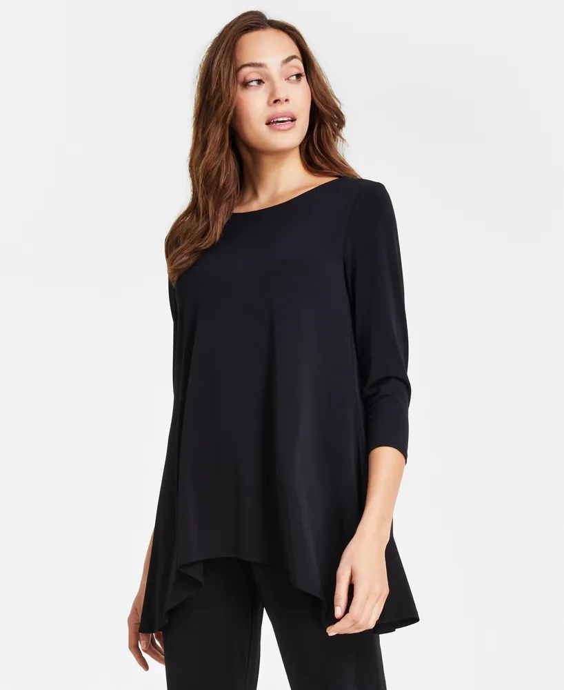 JM Collection Women's Printed 3/4-Sleeve Top, Created for Macy's