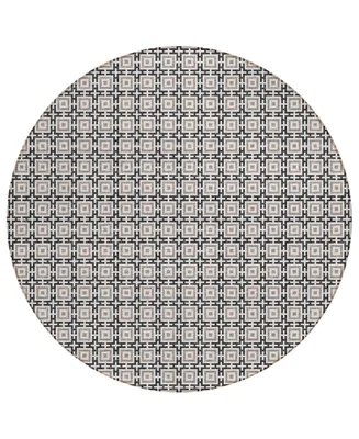 D Style Robbey Washable RBY1 4' x Round Area Rug