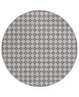 D Style Robbey Washable RBY1 4' x Round Area Rug