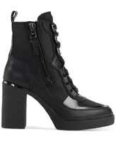 Dkny Toia Lace-Up Zip Booties