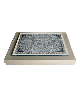 Simplie Fun Exquisite Glass Serving Tray In Gift Box