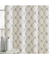 Hlc.me Morgan Floral Decorative Light Filtering Grommet Window Treatment Curtain Drapery Panels for Bedroom & Living Room