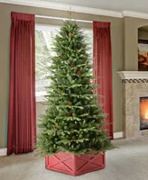 Glitzhome 6' Pre-Lit Green Fir Artificial Christmas Tree with 350 Led Lights, Remote Controller