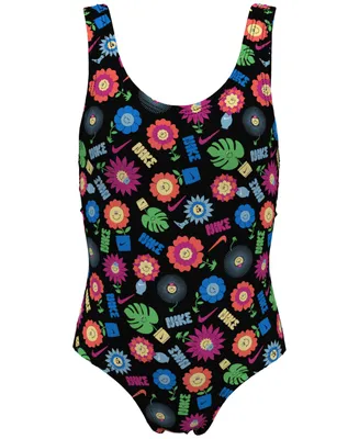 Nike Big Girls Garden Party U-Back One-Piece Swimsuit