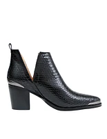 Belle & Bloom Austin Croc Embossed Ankle Boot