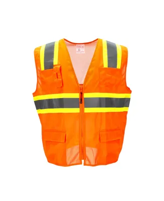 RefrigiWear Big & Tall Hi Vis Orange Safety Work Vest
