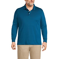 Lands' End Men's Big & Tall Long Sleeve Supima Interlock Polo Shirt