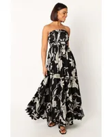Petal and Pup Womens Angelique Strapless Maxi Dress