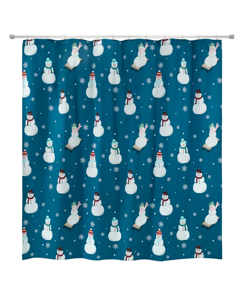 Avanti Snowman Holiday Printed Shower Curtain, 72" x 72"