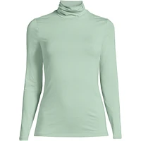 Lands' End Women's Lightweight Jersey Skimming Long Sleeve Turtleneck