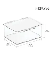mDesign Plastic Stackable Divided Battery Storage Organizer Box - 2 Pack