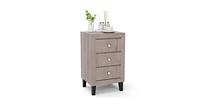 Modern Nightstand with 3 Drawers for Bedroom Living Room