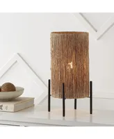 Jonathan Y Kai Coastal Minimalist Rattan Led Table Lamp